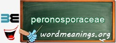 WordMeaning blackboard for peronosporaceae